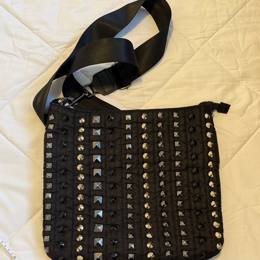 THINK ROYLN Black Studded Crossbody Bag